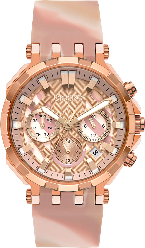 Γυναικείο ρολόι BREEZE FanC με nude λουρί σιλικόνης