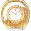 1221_geormas Γυναικείο ρολόι VERSACE Destiny Spirit 86Q70D002 με λευκό δερμάτινο λουρί