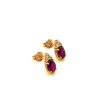 12480sideF80 Γυναικεία σκουλαρίκια από ροζ χρυσό Κ14.