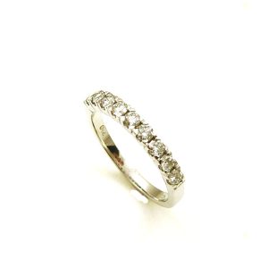 12532F Γυναικείο δαχτυλίδι μισόβερο DIAMONDJOOLS από λευκό χρυσό Κ18 με διαμάντια