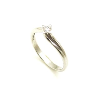Μονόπετρο δαχτυλίδι DIAMONDJOOLS 9232/02 από λευκό χρυσό Κ18 με διαμάντι BR:0.13ct