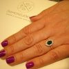 Γυναικείο δαχτυλίδι ροζέτα DIAMONDJOOLS από χρυσό Κ18 με σμαράγδι και διαμάντια