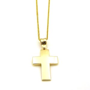 Ανδρικός σταυρός από κίτρινο χρυσό Κ14