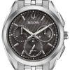 Ανδρικό ρολόι BULOVA Curv Collection Chronograph 96A186 με μπρασελέ