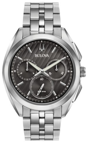 1416_geormas Ανδρικό ρολόι BULOVA Curv Collection Chronograph 96A186 με μπρασελέ