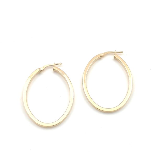 Γυναικεία σκουλαρίκια κρίκοι από κίτρινο χρυσό Κ14