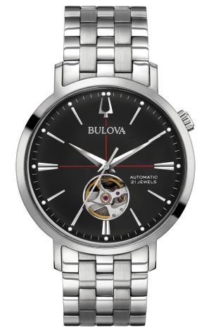 Ανδρικό ρολόι BULOVA Pilot Self-Winding Mechanical 96A199 με μπρασελέ