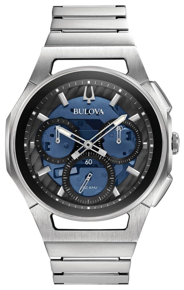 1426_geormas Αντρικό ρολόι BULOVA Curv Chronograph με μπρασελέ