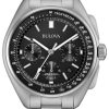 1435_geormas Ανδρικό ρολόι BULOVA Precisionist Moonwatch Chronograph με μπρασελέ