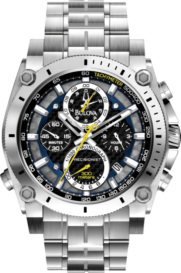Ανδρικό ρολόι BULOVA Precisionist Chronograph 96G175 με μπρασελέ