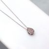 14581-1-F Κολιέ pear shape DIAMONDJOOLS Invisible από λευκό χρυσό Κ18 με διαμάντια