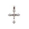 Γυναικείος σταυρός από λευκό χρυσό Κ9 με ζιργκόν