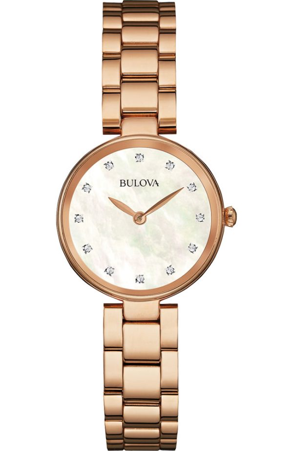 1489_geormas Γυναικείο ρολόι BULOVA Diamond 97S111 με μπρασελέ