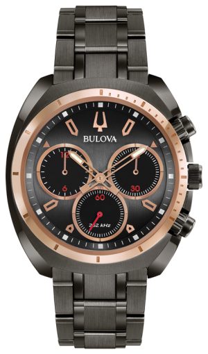 1515_geormas Ανδρικό ρολόι BULOVA Curv Collection Chronograph 98A158 με μπρασελέ