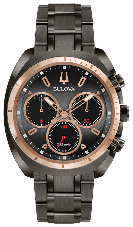 1515_geormas Ανδρικό ρολόι BULOVA Curv Collection Chronograph 98A158 με μπρασελέ
