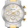 Unisex ρολόι BULOVA Dress Chronograph με δίχρωμο μπρασελέ