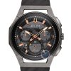 Αντρικό ρολόι BULOVA Curv Chronograph με μαύρο λουρί από καουτσούκ