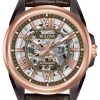 Ανδρικό ρολόι BULOVA Automatic με καφέ δερμάτινο λουρί