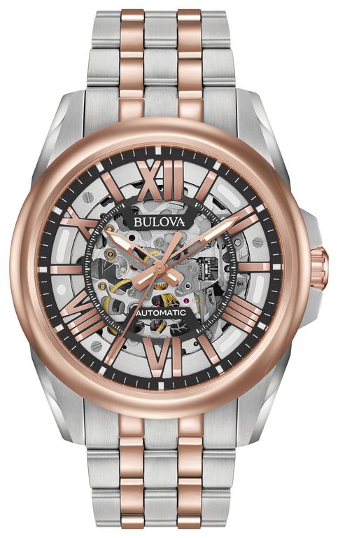 1521_geormas Ανδρικό ρολόι BULOVA Self-Winding Mechanical 98A166 με μπρασελέ