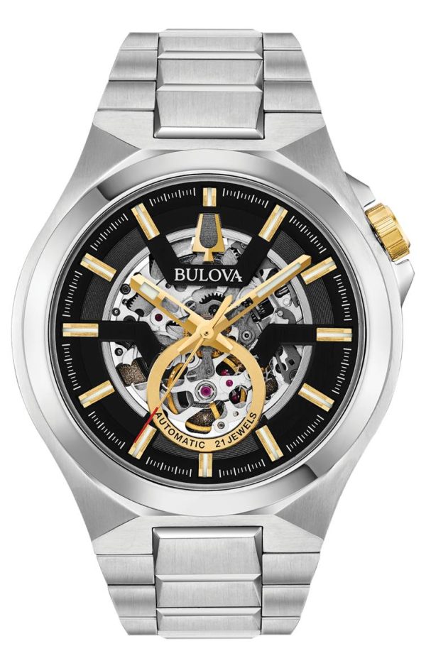1531_geormas Ανδρικό ρολόι BULOVA Maquina Self-Winding Mechanical με μπρασελέ