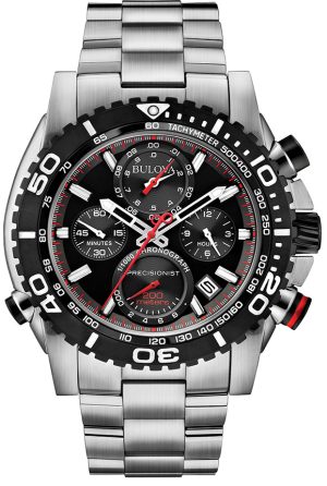 Ανδρικό ρολόι BULOVA Precisionist Chronograph 98B212 με μπρασελέ
