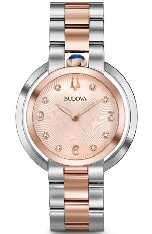 Γυναικείο ρολόι BULOVA Rubaiyat Diamond Collection με μπρασελέ δίχρωμο