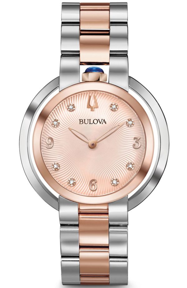 Γυναικείο ρολόι BULOVA Rubaiyat Diamond Collection με μπρασελέ δίχρωμο