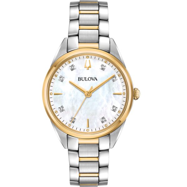 Γυναικείο ρολόι BULOVA Diamond Collection Sutton με μπρασελέ δίχρωμο