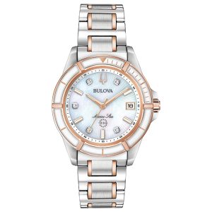 Γυναικείο ρολόι BULOVA Diamond Collection Marine Star με μπρασελέ δίχρωμο