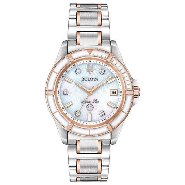 Γυναικείο ρολόι BULOVA Diamond Collection Marine Star με μπρασελέ δίχρωμο