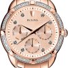 1551_geormas Γυναικείο ρολόι BULOVA Diamond Maribor 98R178 με μπρασελέ