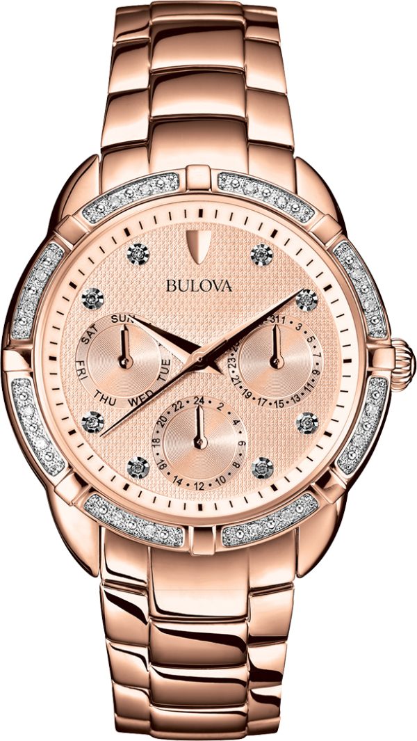 1551_geormas Γυναικείο ρολόι BULOVA Diamond Maribor 98R178 με μπρασελέ