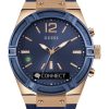 Ρολόι Smart watch GUESS CONNECT με μπλε καουτσούκ