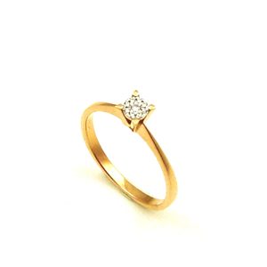 Μονόπετρο δαχτυλίδι Invisible DIAMONDJOOLS  από ροζ χρυσό Κ18 με διαμάντια BR:0.05ct