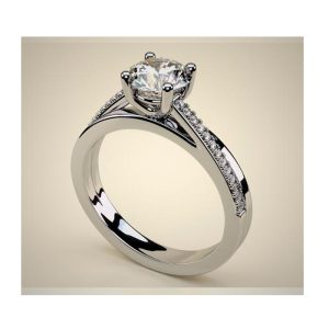 Μονόπετρο δαχτυλίδι DIAMONDJOOLS από λευκό χρυσό Κ18 με διαμάντια