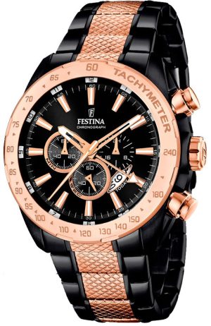 Ανδρικό ρολόι FESTINA F16888/1 Chronograph με μπρασελέ δίχρωμο