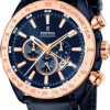 Ανδρικό ρολόι FESTINA F16897/1 Chronograph με μπλε δερμάτινο λουρί