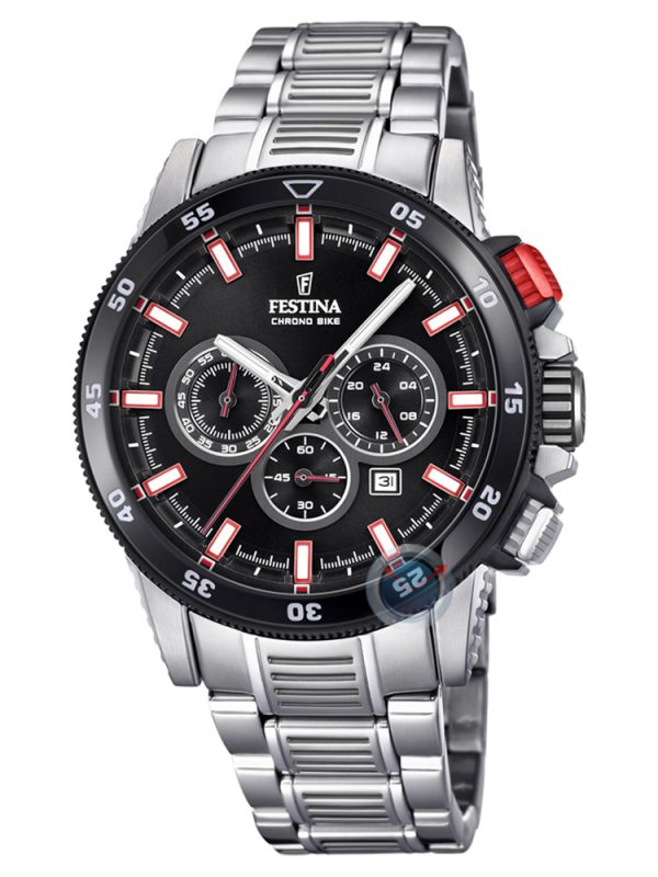 1740_geormas Ανδρικό ρολόι FESTINA Chronograph με μπρασελέ