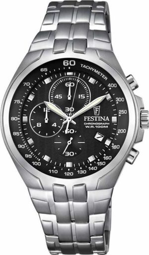1742_geormas Aνδρικό ρολόι FESTINA Chronograph με μπρασελέ