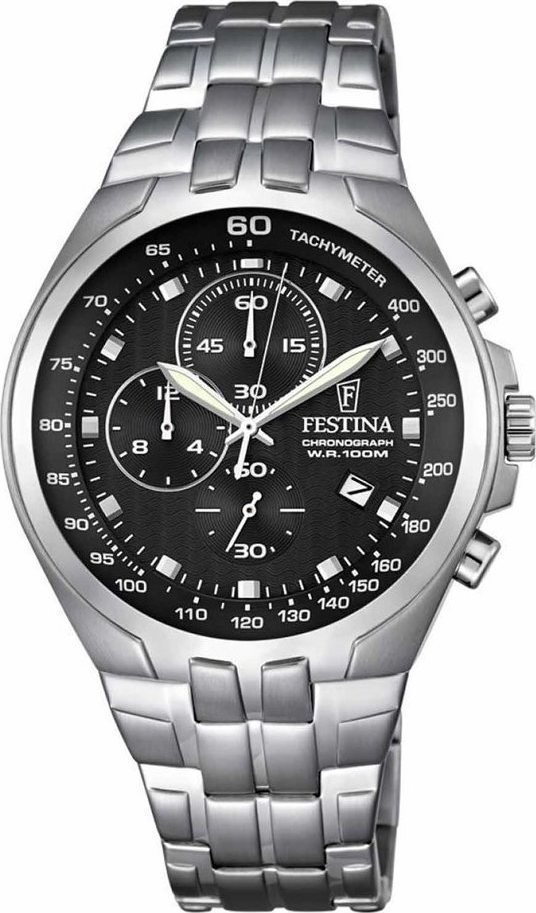 1742_geormas Aνδρικό ρολόι FESTINA Chronograph με μπρασελέ