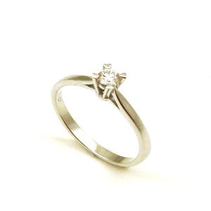 Μονόπετρο δαχτυλίδι DIAMONDJOOLS από λευκό χρυσό Κ18 με διαμάντι BR:0.05ct