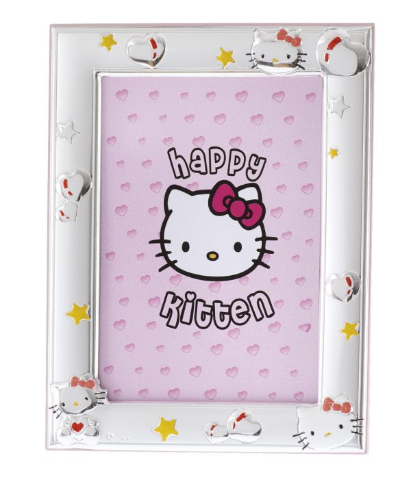 Κορνίζα παιδική για κορίτσι Hello Kitty MA-123D-R 9X13 από ασήμι & σμάλτο