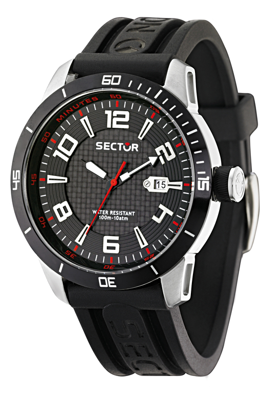 1927_geormas Ανδρικό ρολόι SECTOR Racing 850 R3251575002 με μαύρο λουρί σιλικόνης