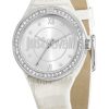 1973_geormas Γυναικείο ρολόι JUST CAVALLI Just Shade R7251201502 με λευκό δερμάτινο λουρί