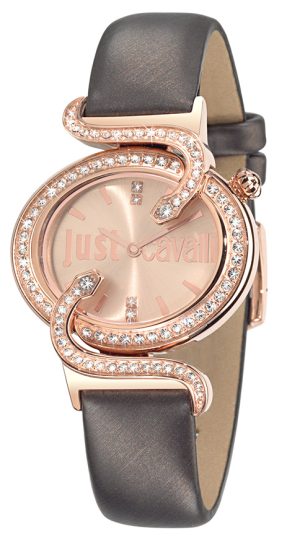 Γυναικείο ρολόι JUST CAVALLI Sin R7251591501  με καφέ δερμάτινο λουρί