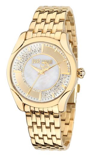 1990_geormas Γυναικείο ρολόι JUST CAVALLI Embrace R7253593501 με μπρασελέ