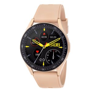 Γυναικείο ρολόι 3GUYS Smartwatch με nude λουρί σιλικόνης
