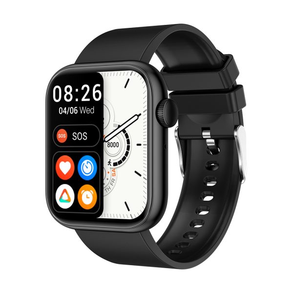 Ρολόι 3Guys 3GW6701 45mm Smartwatch με Παλμογράφο (Μαύρο)