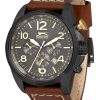 Ανδρικό ρολόι SLAZENGER Chronograph με καφέ δερμάτινο λουρί