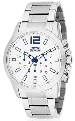 2057_geormas Ανδρικό ρολόι SLAZENGER DarkPanther Chronograph με μπρασελέ